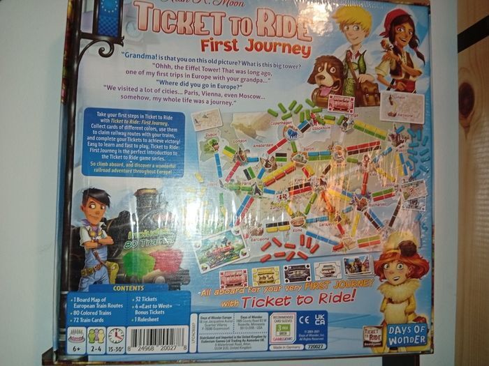 Days of Wonder | Ticket To Ride First Journey Days of Wonder Board Game | Ages 6+ new-sealed