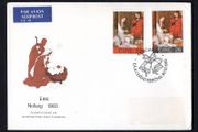 1983 Ireland Christmas Commemorative Stamps Post &amp; Telegraph First Day Cover (FDC)  with Corcaigh (Cork) Pictorial cancel