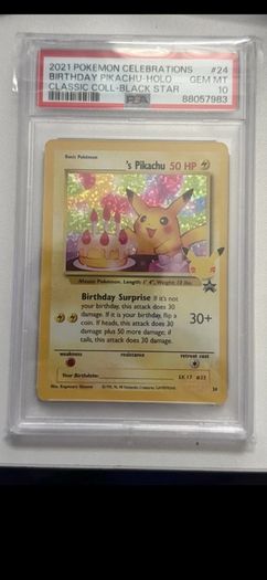 Pokemon Pikachu 2021 25th Anniversary Birthday Celebrations PSA 10
