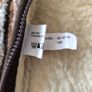 warm wool fur vest brown white beige L Image 7