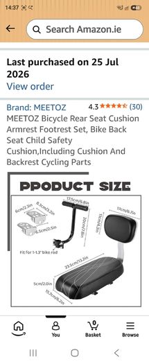 kids bike seat