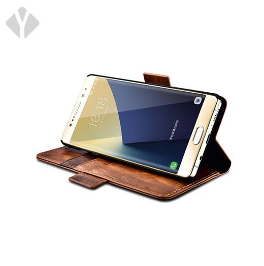 Samsung Note 7 Vintage Oil Wax Leather Folio Case