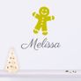 Child's Name Wall Decal, Gingerbread Man Wall Decal, Personalised Name Stickers, Personalizes Name Decals, Baby Kids Room Decor, Nursery Wall Art, Home Interior Image 2