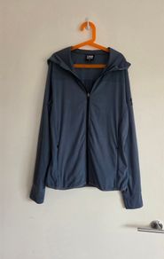 Medium, Mens Gym+Coffee Athleisure Hooded Zip Jacket with Zip Pockets