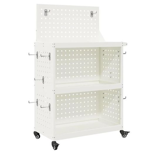 Tool Trolley White 65 x 35 x 111 cm Cold-rolled Steel