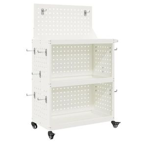 Tool Trolley White 65 x 35 x 111 cm Cold-rolled Steel
