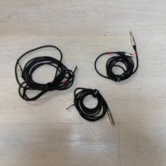 Three XLR to Jack instrument cables