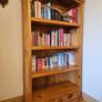 Large 4 shelf , 2 drawer Bookcase. Mexican Pine. Image 4