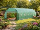 Polytunnel 20ft  Galvanized Frame PE Cover Green  Walk-in Tunnel Greenhouse