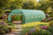 Polytunnel 20ft  Galvanized Frame PE Cover Green  Walk-in Tunnel Greenhouse