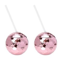 New TOPBATHY 2 Pieces Disco Ball Cups with Straws,