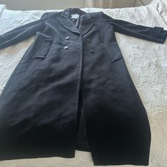 H&M Black Oversized Coat Medium BNWT