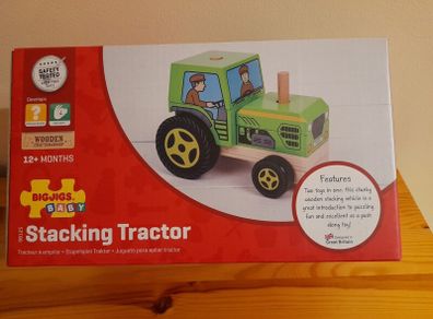 New:  Bigjigs wooden Stacking Tractor