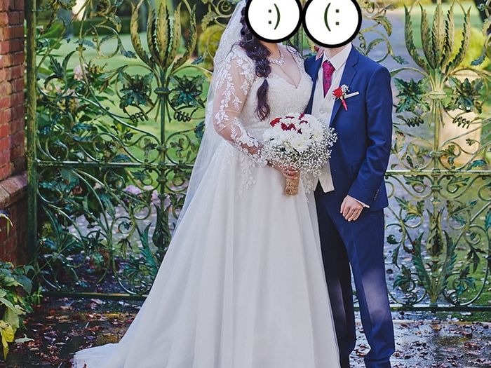 Wedding dress size 18, A-line, Sleeves, Corset + Veil