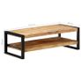 Coffee Table 120x60x40 cm Solid Mango Wood Image 6