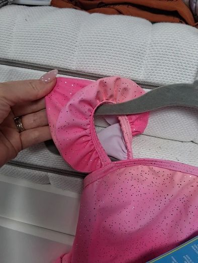 Brand New with tags Pink glitter Tutu style swimsuit age 9-12 months