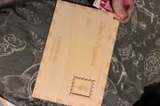 Tagged wooden Xmas letter