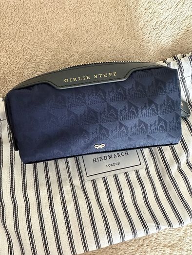 Anya Hindmarch girlie stuff pouch navy