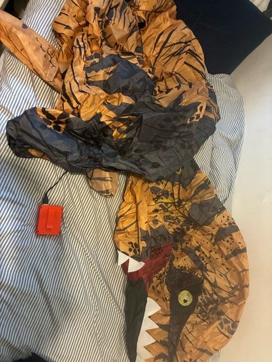 Adult inflatable costume dinosaur