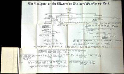 1939 Signed First Edition. The Waters Family of Cork, Dr. Eaton W. Waters. Irish Genealogy, Cork, Walters, Family History, Privately Printed, Association Copy, Antiquarian, Pedigree Chart, Anglo-Irish, Conna, Munster, Guy & Co Cork city, Monograph.