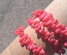 3 x Natural Blood Orange Coral Bracelets