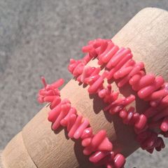 3 x Natural Blood Orange Coral Bracelets