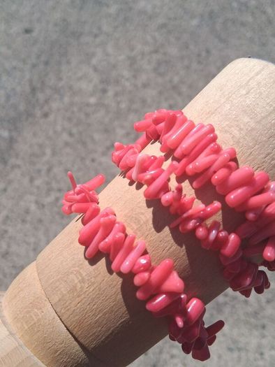 3 x Natural Blood Orange Coral Bracelets