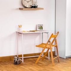 Folding Desk - Computer, Laptop Space Saving Wooden Desk in Lilac