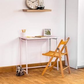 Folding Desk - Computer, Laptop Space Saving Wooden Desk in Lilac