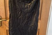 Black satin ruffled skirt size 18