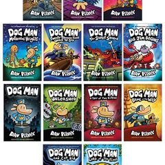 Dog Man & Cat Kid Books - 3 Paperback for 20 Euro, 3 Hardback for 25 Euro