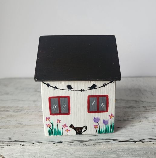 Handcrafted tiny wooden house!