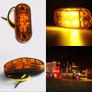 x4 Pcs12V-24V LED Amber Orange Side Marker Board Lights Trailer Truck Van Bus Camper Image 2