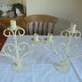 Vintage/Shabby Chic Candelabras x 2 for Sale Image 4