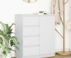 Sideboard with Drawers White 71x35x84 cm