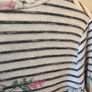 Floral / stripe top (size 12) Image 5