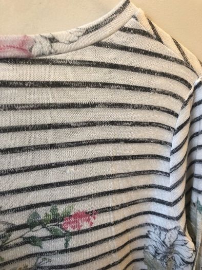 Floral / stripe top (size 12)