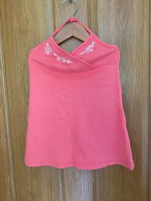 New Girls Summer Coral Halter Neck Dress with sequins