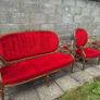 Antique French Louis XVI Style 3-Piece Salon Suite Image 3