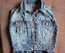 Modern Denim Vest Custom made size 10