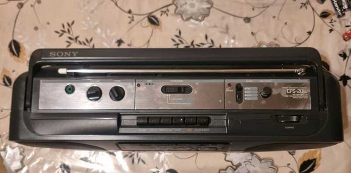 From 1988 Vintage Sony CFS-201LRadio Cassette-Recorder, all function working perfect.