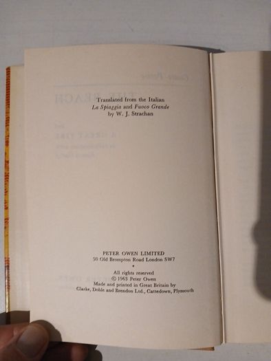 The Beach by Cesare Pavese First Edition 1963