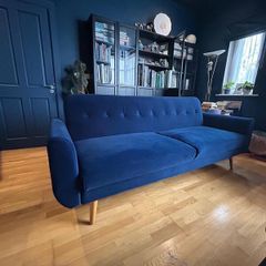 3 Seater Sofa Bed - Navy Blue