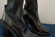 black Asos sock boots uk5