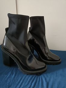 black Asos sock boots uk5