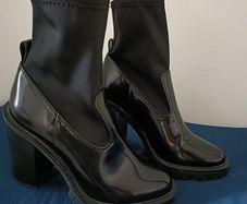 black Asos sock boots uk5