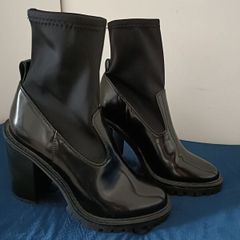 black Asos sock boots uk5