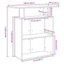 Reception Desk White 100x40x104 cm Engineered Wood Image 2