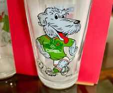 World Cup USA 1994 Macul the dog Mascot Drinking Glasses x 3
