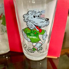 World Cup USA 1994 Macul the dog Mascot Drinking Glasses x 3